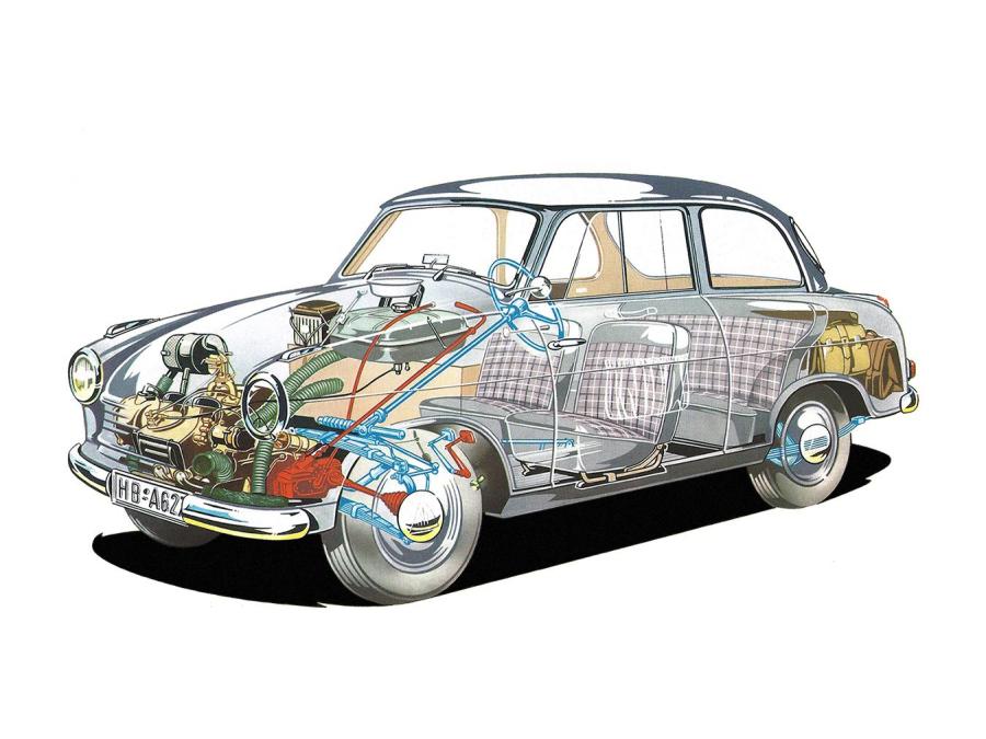 Схема Lloyd LP 600 1955 года  (фото 1 из 8)